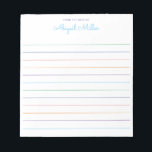 Bloc de notas personalizado con lino de arcoiris<br><div class="desc">Agregue el texto utilizando el formulario de plantilla.</div>