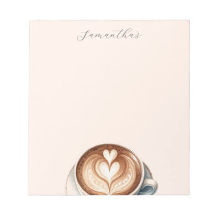 Bloc de notas personalizado con tema de café con L