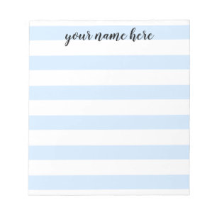 Bloc de notas personalizado con tiras azules