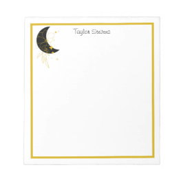 Bloc De Notas Personalizado Crescent Moon Floral Notepad