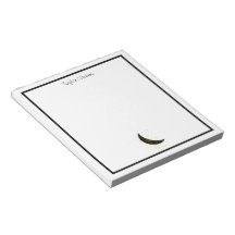 Personalizado Crescent Moon Floral Notepad
