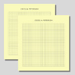 Bloc De Notas Personalizado cuadrado clásico amarillo<br><div class="desc">Este cuaderno amarillo es clásico. Es perfecto para uso personal o de oficina.</div>