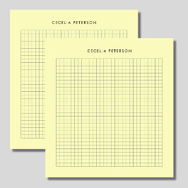 Bloc De Notas Personalizado cuadrado clásico amarillo