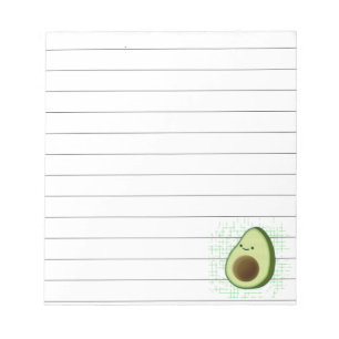 Bloc De Notas Personalizado Cute Aguacate Fondo Dolor Llenado