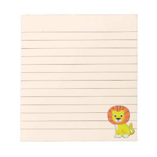 Bloc De Notas Personalizado Cute Baby Lion Lining