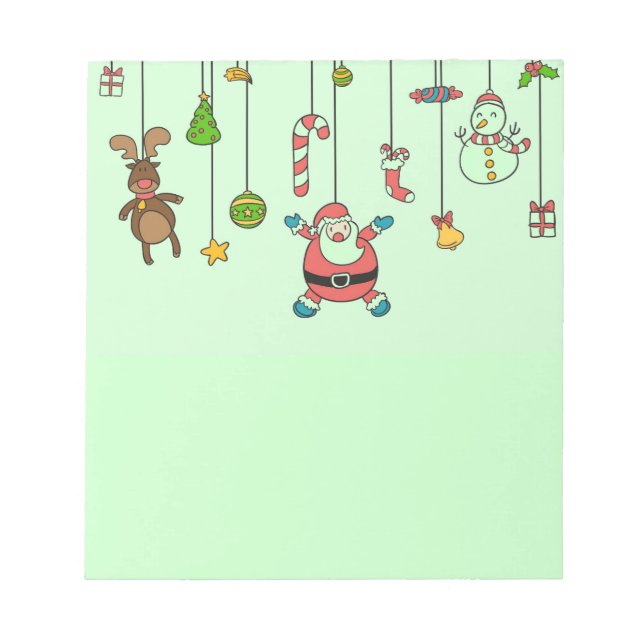 Bloc De Notas Personalizado Cute Santa y amigos Navidades (Frente)