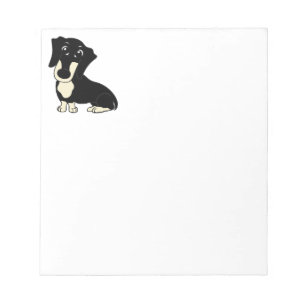 Bloc De Notas personalizado dachshund negro y crema