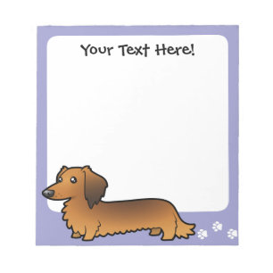 Bloc De Notas Personalizado Dachshund (pelo largo)