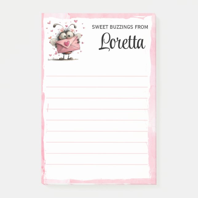Bloc de notas personalizado de abeja del Día de Sa (Anverso)
