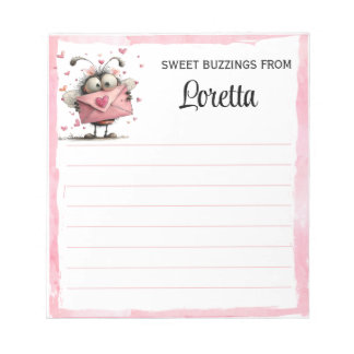 Bloc de notas personalizado de abeja del Día de Sa