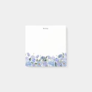 Bloc de notas personalizado de acuarela azul Hydra