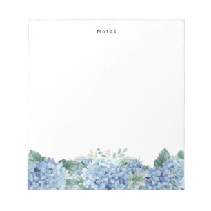 Bloc de notas personalizado de acuarela azul Hydra