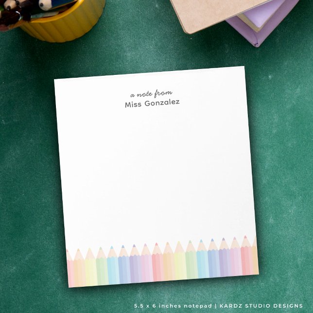 Bloc de notas personalizado de agradecimiento a ma (Personalize this notepad for your favorite teacher.)