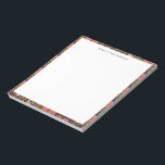 Bloc De Notas Personalizado de Baby Shower de Floral Groovy de R<br><div class="desc">Notepad de nombre personalizado del Personalizado de Baby Shower Floral Groovy Retro Boho 70</div>