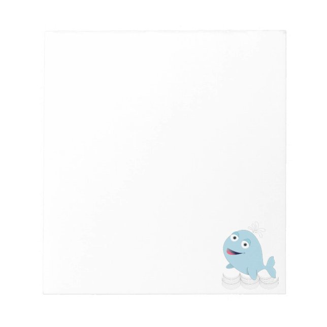 Bloc De Notas Personalizado de ballenas azules (Frente)