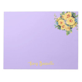 Bloc De Notas Personalizado de Bouquet de Prettty Floral