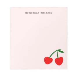 Bloc De Notas Personalizado de Cerezo Corazón Personalizado San 
