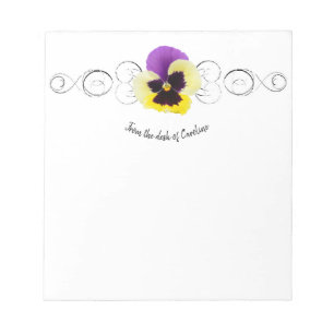 Bloc de notas personalizado de color amarillo y mo