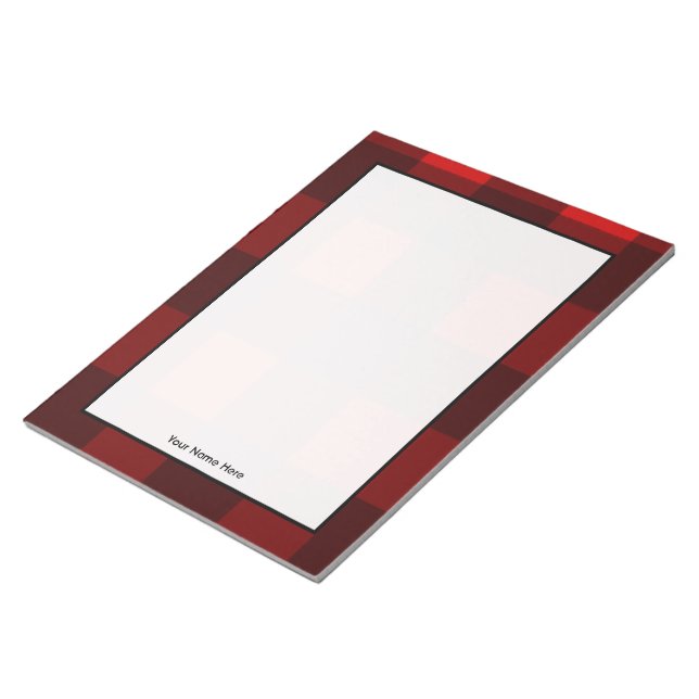 Bloc de notas personalizado de color rojo y negro (Lado Derecho)