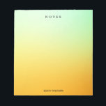 Bloc de notas personalizado de color verde y amari<br><div class="desc">Bloc de notas personalizado de color verde y amarillo ocmbre.</div>