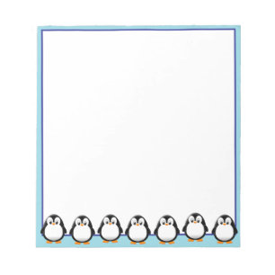 Bloc De Notas Personalizado de dibujo de pingüino cutáneo