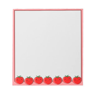 Bloc De Notas Personalizado de dibujo de tomate de corte