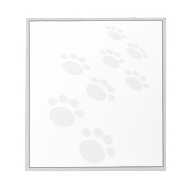 Bloc De Notas Personalizado de dibujos de pastas de perro (Frente)