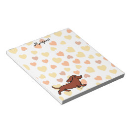 Bloc De Notas Personalizado de ejecución de Dachshund personaliz