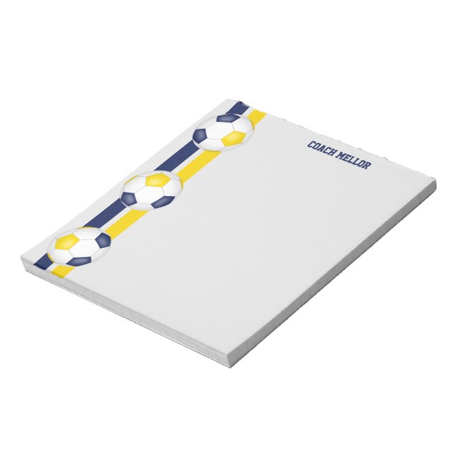 Bloc De Notas personalizado de entrenador de fútbol del equipo d (Lado Izquierdo)
