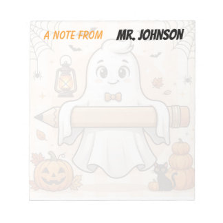 Bloc de notas personalizado de fantasma de Hallowe