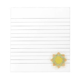 Bloc De Notas Personalizado de flores Ethereal Lotus Lined