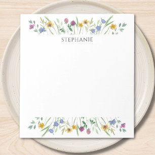 Bloc de notas personalizado de flores silvestres