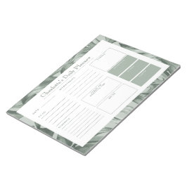 Bloc De Notas Personalizado de follaje tropical planificador de 