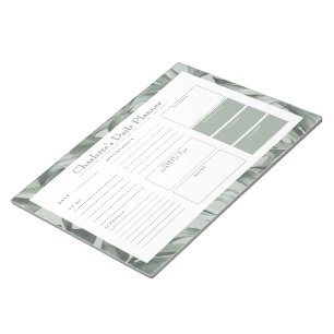 Bloc De Notas Personalizado de follaje tropical planificador de 
