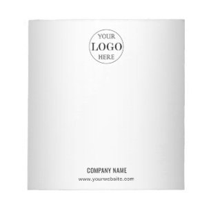 Bloc De Notas Personalizado de fondo gris borroso logotipo comer