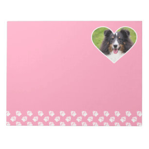 Bloc De Notas Personalizado De Forma Cardíaca Foto Mascota En Ro