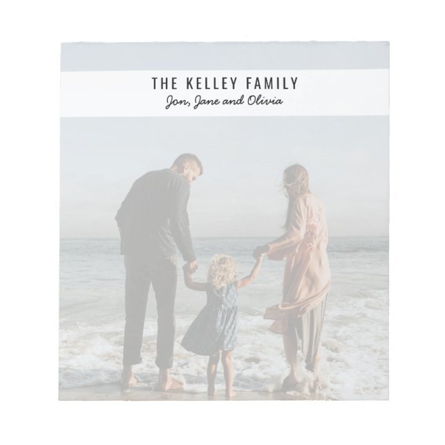 Bloc de notas personalizado de fotos completas de  (Frente)