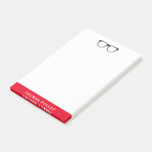 Bloc de notas personalizado de gafas de hipster ro