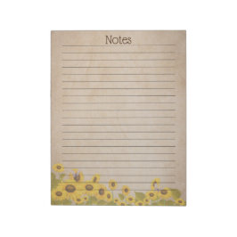 Bloc De Notas Personalizado de girasol ruso