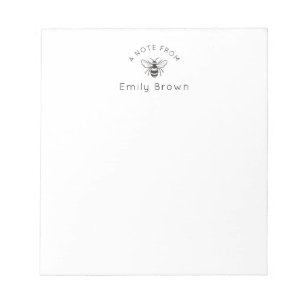 Bloc de notas personalizado de Honey Bee