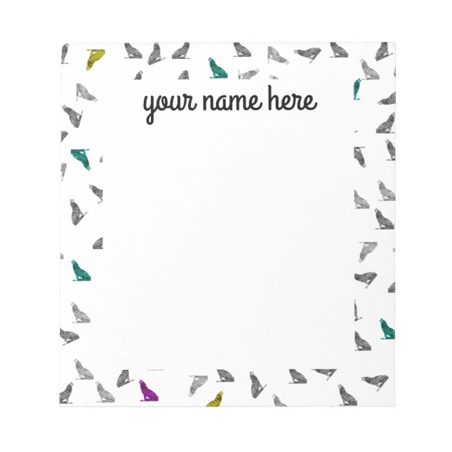 Bloc de notas personalizado de Howling Wolves (Frente)