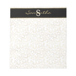 Bloc De Notas Personalizado de impresión de leopardo dorado