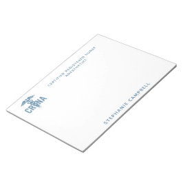 Bloc De Notas Personalizado de la CRNA Certificado de enfermero 