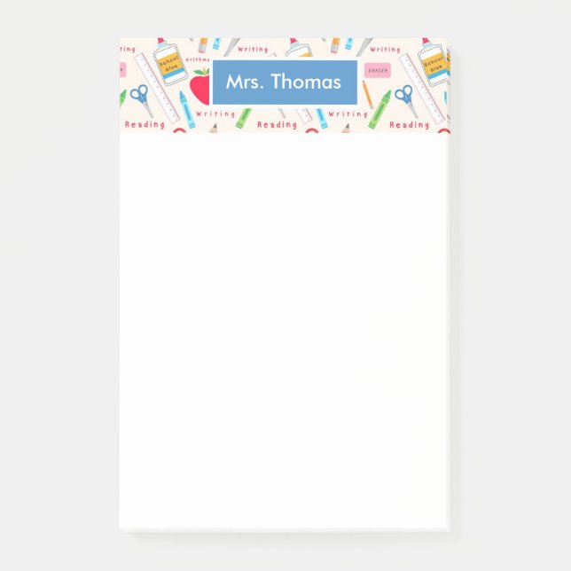 Bloc de notas personalizado de la escuela (Anverso)