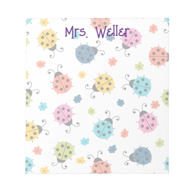 Bloc de notas personalizado de LadyBug (Frente)