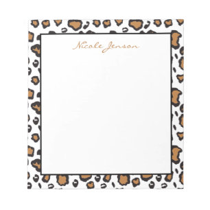 Bloc de notas personalizado de leopardo animal