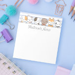 Bloc de notas personalizado de los Cachorros<br><div class="desc">Personalice fácilmente este bloc de notas con su nombre y título personalizados. El diseño presenta un grupo de lindos perros dibujados a mano.</div>