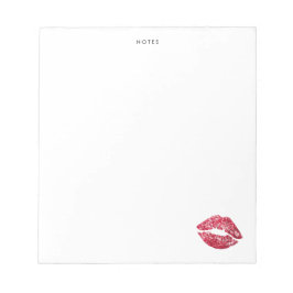 Bloc de notas personalizado de los labios de los P