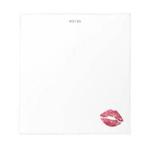 Bloc de notas personalizado de los labios de los P