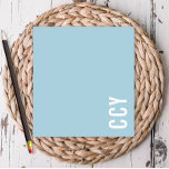 Bloc De Notas Personalizado de moda All Cap Sideways Monograma B<br><div class="desc">Este divertido bloc de notas muestra sus iniciales o su nombre en el lado del teclado. Agregue su personalización utilizando el formulario de plantilla. Para cambiar el tipo de letra,  estilo,  color o disposición,  seleccione la opción "personalizar más adelante".</div>